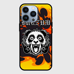 Чехол для iPhone 13 Pro Burzum рок панда и огонь, цвет: 3D-черный