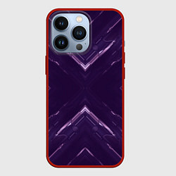 Чехол для iPhone 13 Pro Космические треугольники икс, цвет: 3D-красный