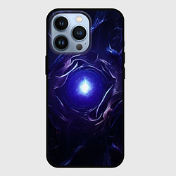 Чехол для iPhone 13 Pro Синее абстрактное сияние, цвет: 3D-черный