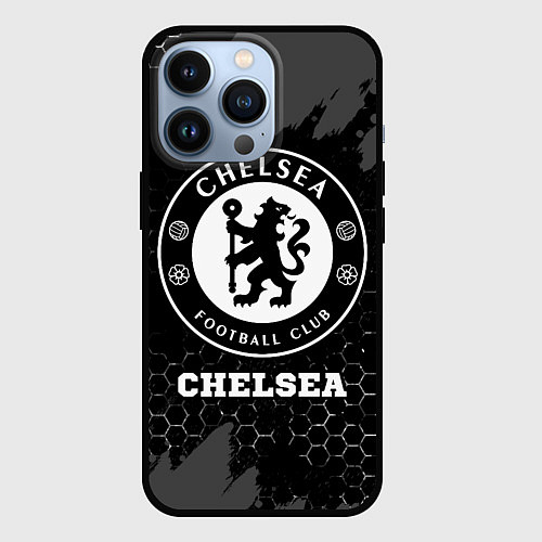 Чехол iPhone 13 Pro Chelsea sport на темном фоне / 3D-Черный – фото 1