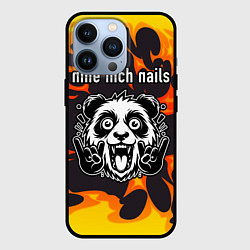 Чехол iPhone 13 Pro Nine Inch Nails рок панда и огонь