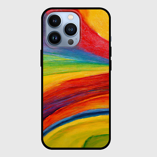 Чехол iPhone 13 Pro Рисунок масляной пастелью / 3D-Черный – фото 1