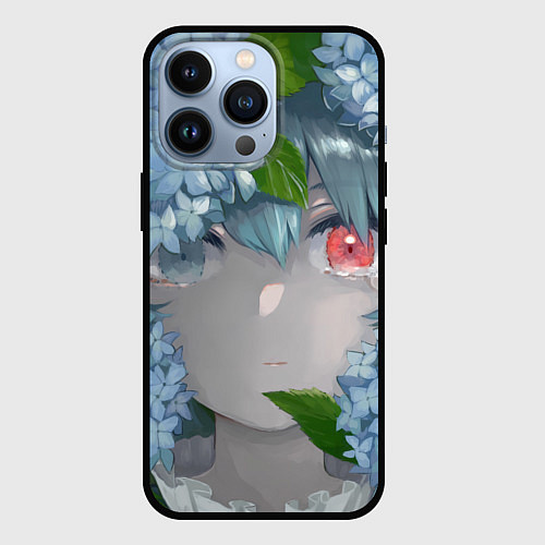 Чехол iPhone 13 Pro Touhou Project Когаса Татара слёзы на глазах / 3D-Черный – фото 1