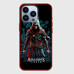 Чехол iPhone 13 Pro Assassins creed черный фон