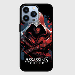 Чехол iPhone 13 Pro Assassins creed красная краска