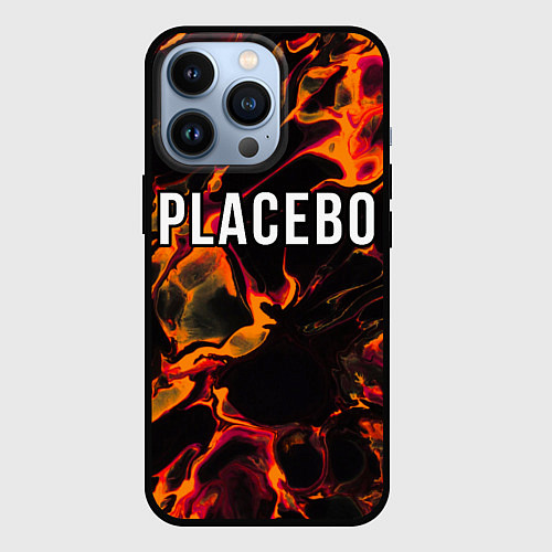 Чехол iPhone 13 Pro Placebo red lava / 3D-Черный – фото 1