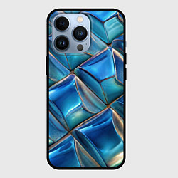 Чехол для iPhone 13 Pro Объемная стеклянная мозаика, цвет: 3D-черный