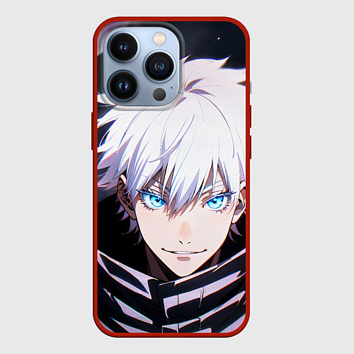 Чехол iPhone 13 Pro Сатору Годзё Jujutsu Kaisen / 3D-Красный – фото 1