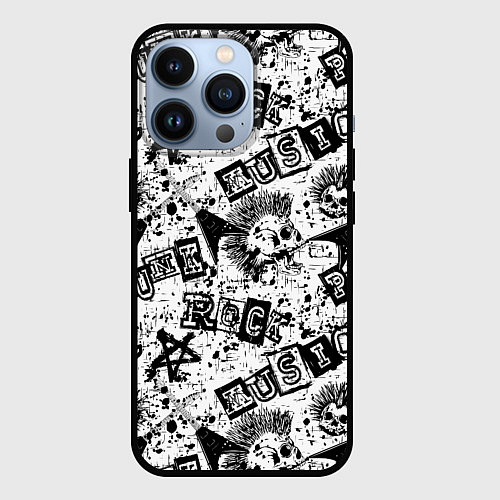 Чехол iPhone 13 Pro Панк-рок музыка / 3D-Черный – фото 1
