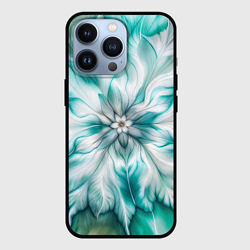 Чехол iPhone 13 Pro Акварельный цветок Лепестки / 3D-Черный – фото 1