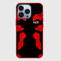 Чехол iPhone 13 Pro Mass Effect - Red armor