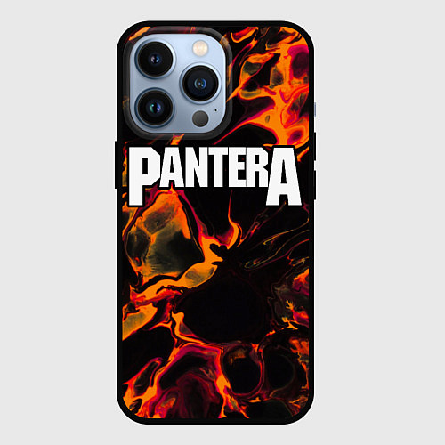 Чехол iPhone 13 Pro Pantera red lava / 3D-Черный – фото 1