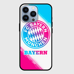 Чехол для iPhone 13 Pro Bayern neon gradient style, цвет: 3D-черный