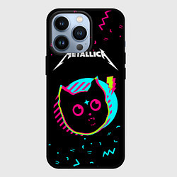 Чехол для iPhone 13 Pro Metallica - rock star cat, цвет: 3D-черный