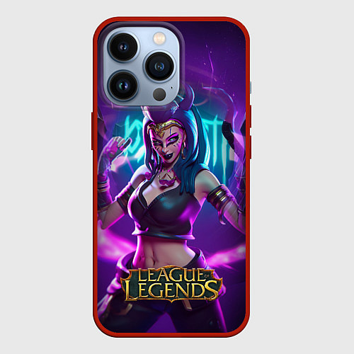 Чехол iPhone 13 Pro League Of Legends Akali Kda / 3D-Красный – фото 1