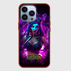 Чехол для iPhone 13 Pro League Of Legends Akali Kda, цвет: 3D-красный