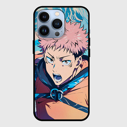 Чехол iPhone 13 Pro Юдзи Итадори из Jujutsu Kaisen / 3D-Черный – фото 1