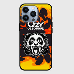 Чехол iPhone 13 Pro Ozzy Osbourne рок панда и огонь