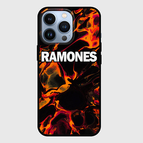 Чехол iPhone 13 Pro Ramones red lava / 3D-Черный – фото 1