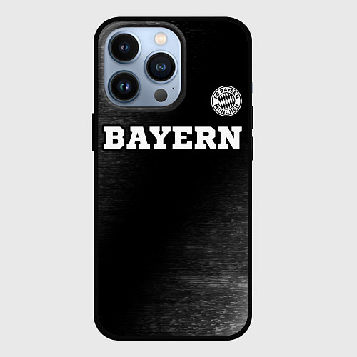 Чехол iPhone 13 Pro Bayern sport на темном фоне посередине / 3D-Черный – фото 1