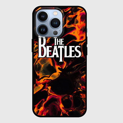 Чехол iPhone 13 Pro The Beatles red lava / 3D-Черный – фото 1