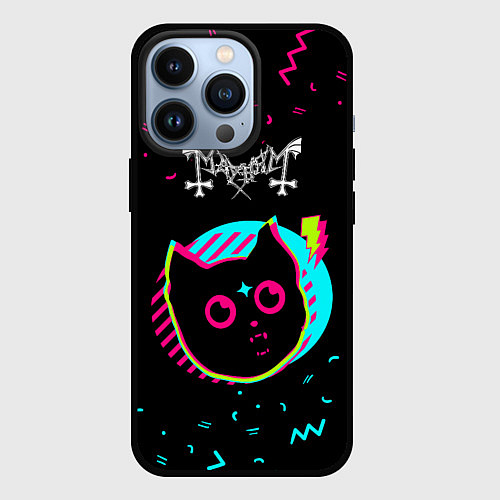 Чехол iPhone 13 Pro Mayhem - rock star cat / 3D-Черный – фото 1