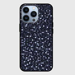 Чехол iPhone 13 Pro Соты металлический синий