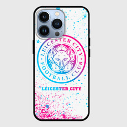 Чехол для iPhone 13 Pro Leicester City neon gradient style, цвет: 3D-черный