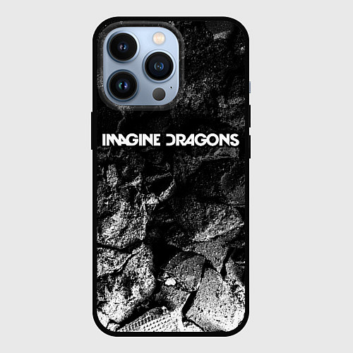 Чехол iPhone 13 Pro Imagine Dragons black graphite / 3D-Черный – фото 1