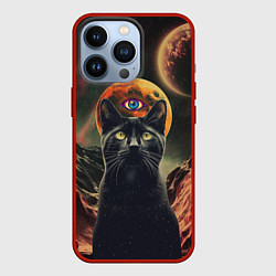 Чехол для iPhone 13 Pro Кот Масон - третий глаз, цвет: 3D-красный