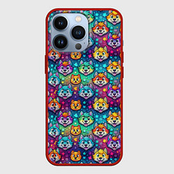 Чехол iPhone 13 Pro Furry color anime animal faces