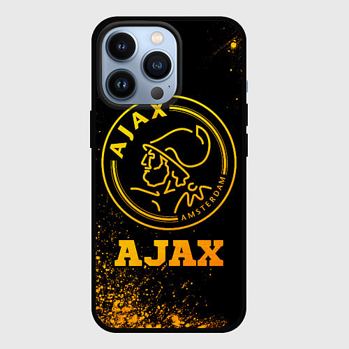 Чехол iPhone 13 Pro Ajax - gold gradient / 3D-Черный – фото 1