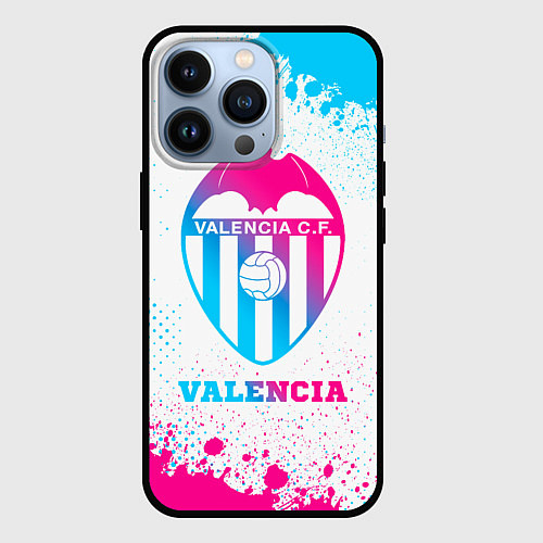 Чехол iPhone 13 Pro Valencia neon gradient style / 3D-Черный – фото 1