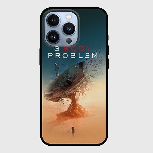 Чехол iPhone 13 Pro 3 Body Problem - satellite / 3D-Черный – фото 1