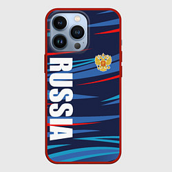 Чехол iPhone 13 Pro Россия - blue stripes