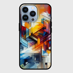 Чехол для iPhone 13 Pro Абстрактные фигуры, цвет: 3D-черный