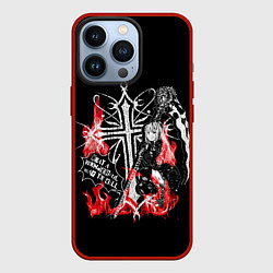 Чехол для iPhone 13 Pro Миса с косой - Тетрадь смерти, цвет: 3D-красный