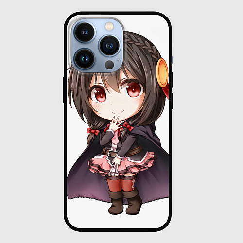 Чехол iPhone 13 Pro Konosuba Юн-юн чибик / 3D-Черный – фото 1