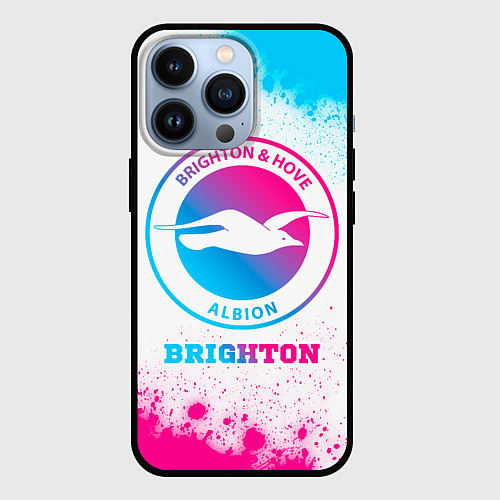 Чехол iPhone 13 Pro Brighton neon gradient style / 3D-Черный – фото 1