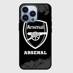 Чехол iPhone 13 Pro Arsenal sport на темном фоне