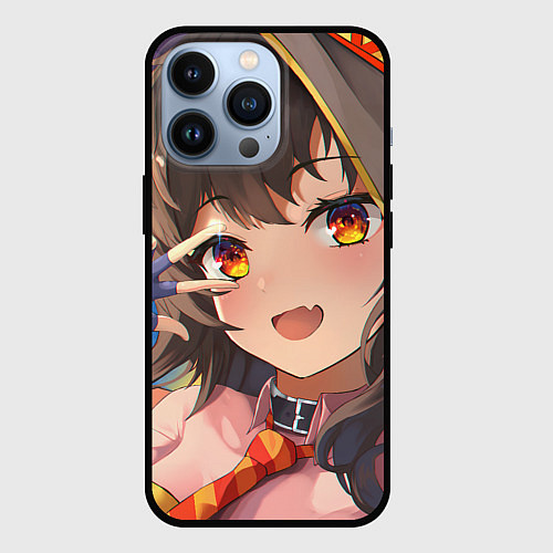 Чехол iPhone 13 Pro Konosuba Мэгумин cute / 3D-Черный – фото 1