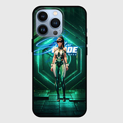 Чехол для iPhone 13 Pro Stellar Blade Eve космический зеленый, цвет: 3D-черный