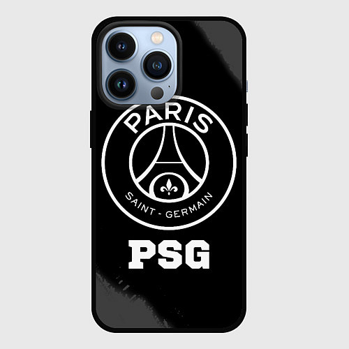 Чехол iPhone 13 Pro PSG sport на темном фоне / 3D-Черный – фото 1