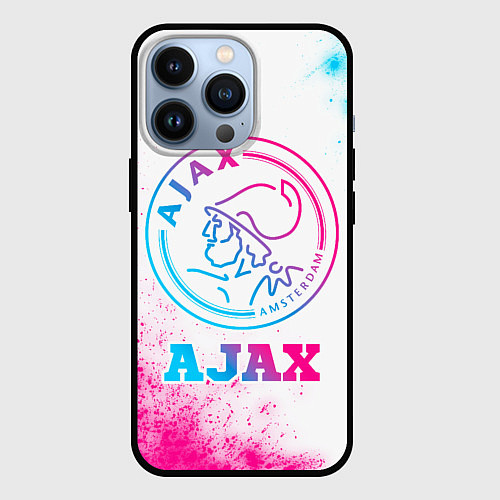 Чехол iPhone 13 Pro Ajax neon gradient style / 3D-Черный – фото 1