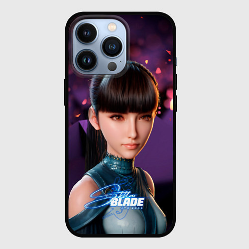 Чехол iPhone 13 Pro Stellar Blade Eve purple / 3D-Черный – фото 1