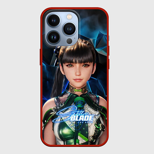 Чехол iPhone 13 Pro Stellar Blade Eve ice background / 3D-Красный – фото 1