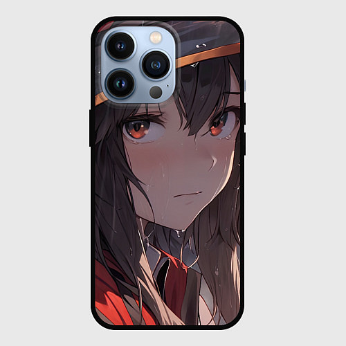 Чехол iPhone 13 Pro Konosuba Мэгумин cute / 3D-Черный – фото 1