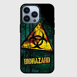 Чехол для iPhone 13 Pro Biohazard yellow sign, цвет: 3D-черный