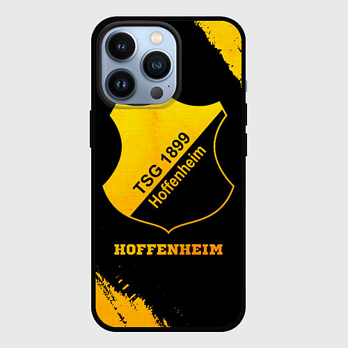 Чехол iPhone 13 Pro Hoffenheim - gold gradient / 3D-Черный – фото 1