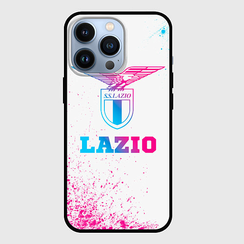 Чехол iPhone 13 Pro Lazio neon gradient style / 3D-Черный – фото 1